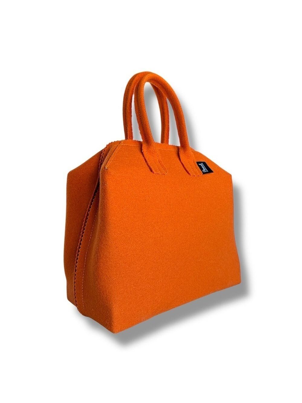 Burel Felted Wool Handbag Orange Made in Portugal